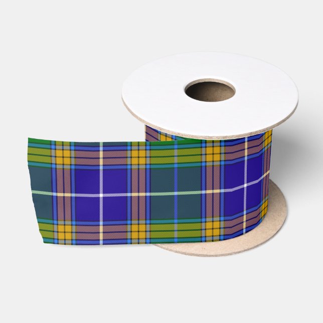 Green & Lila Kariert Satin Ribbon Satinband (Spule)