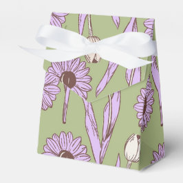 Green Lila Retro Y2K Funky Hippie Blume Muster Geschenkschachtel