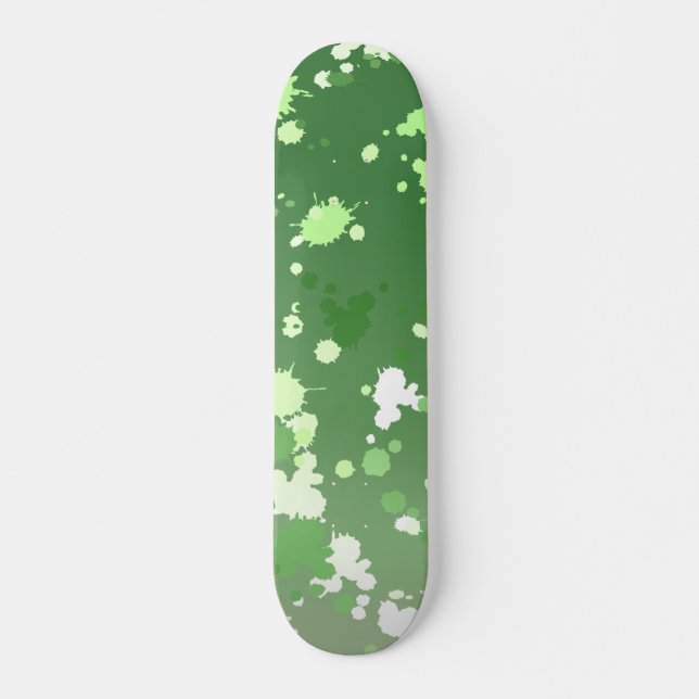 Green Lime Paint Splash Abstract Skateboard (Vorne)