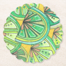 Green Limey Scalloped Untersetzer