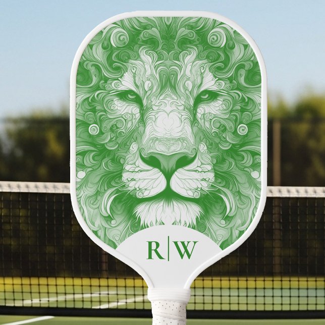 Green Lion illustriert Pickleball Schläger (Von Creator hochgeladen)