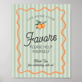 Green Little Süsse Citrus Hauptpresse Favoriten Poster