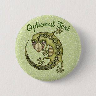 Green Lizard Button
