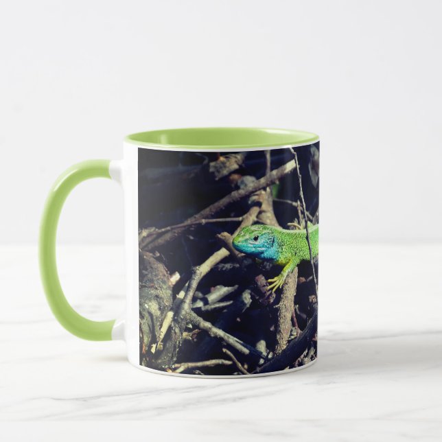 Green Lizard Foto Tasse (Links)