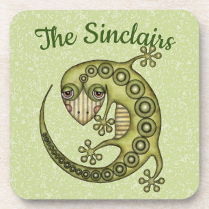 Green Lizard Getränkeuntersetzer