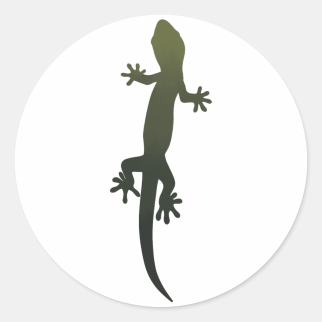 Green Lizard Gradient Sticker (Vorderseite)