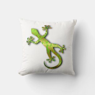 Green Lizard Throw Kissen