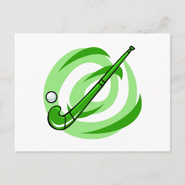 Green Logo für Feldhockey Postkarte (Vorderseite)