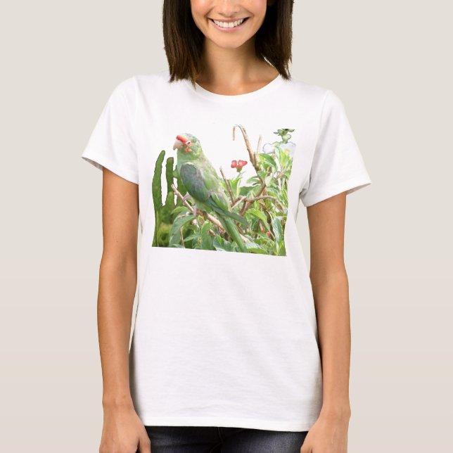 Green Lorikeet Ringer Bird T - Shirt (Vorderseite)