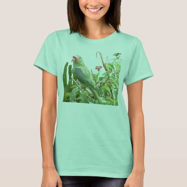 Green Lorikeet Ringer Bird T - Shirt (Vorderseite)