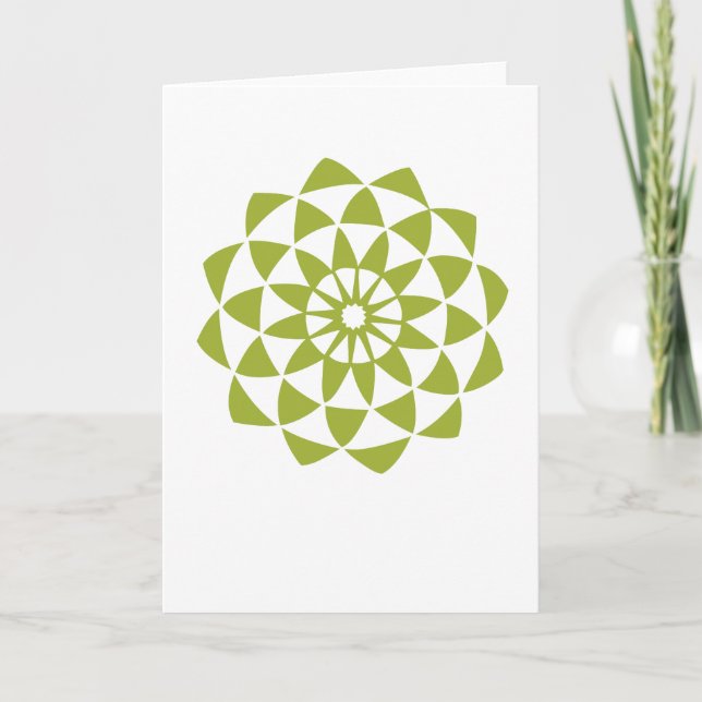 Green Lotus Blume Karte (Vorderseite)