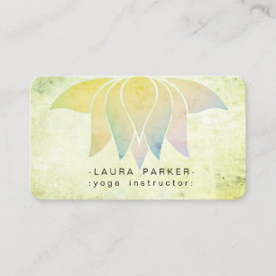 Green Lotus Blume Yoga Instructor Meditation Visitenkarte