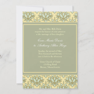 Green Lotus - individuelle Hochzeitseinladung Einladung