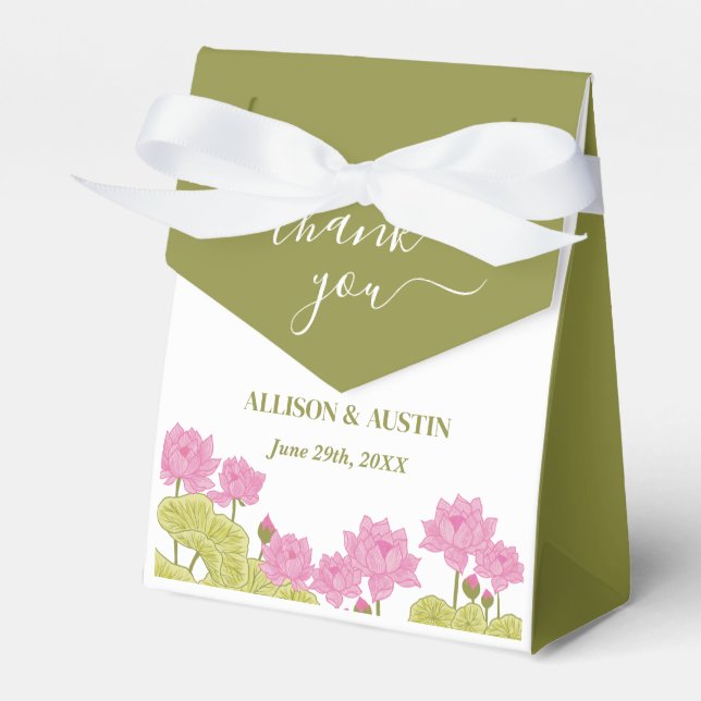 Green Lotus Lily Blume Hochzeit Indiens Geschenkschachtel (Vorderseite)