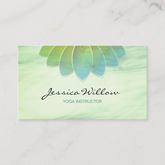 Green Lotus Yoga Instructor Visitenkarte (Vorderseite)