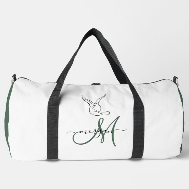 Green Love Birds Personalized Gym Duffel Bag Duffle Bag (Vorderseite)