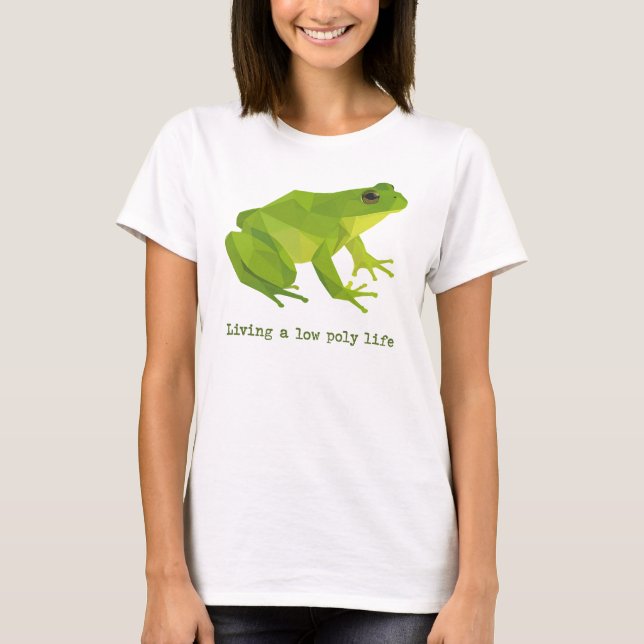 Green Low Poly Life Frog Women T-Shirt (Vorderseite)