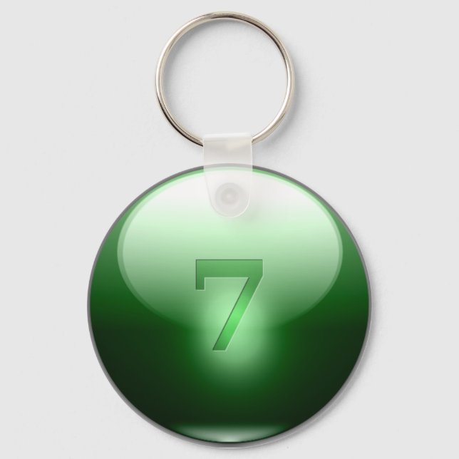 Green Lucky 7 Schlüsselanhänger (Vorderseite)