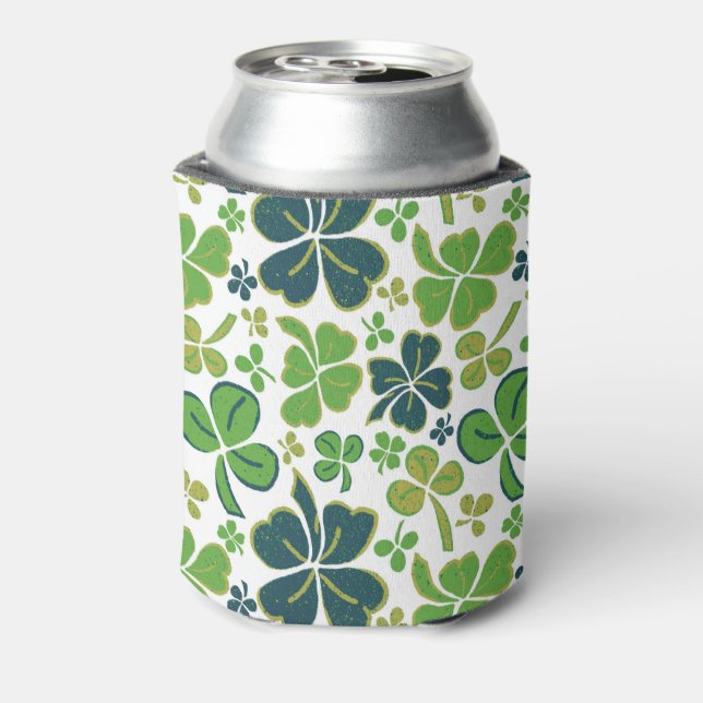 Green Lucky Kleeblatts Clover St Patrick`s Day Dosenkühler (Kanne Rückseite)