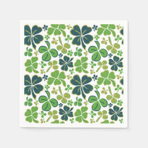 Green Lucky Kleeblatts Clover St Patrick`s Day Serviette