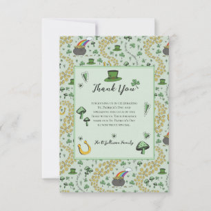 Green Lucky St Patricks Day Irish Danke Karte