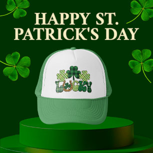 Green Lucky St Patricks Day Truckerkappe