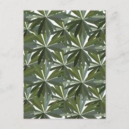 Green Lupine Blätter Muster Postkarte