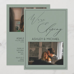 Green Luxury Calligraphy Wir sind dabei, Empfang z Einladung