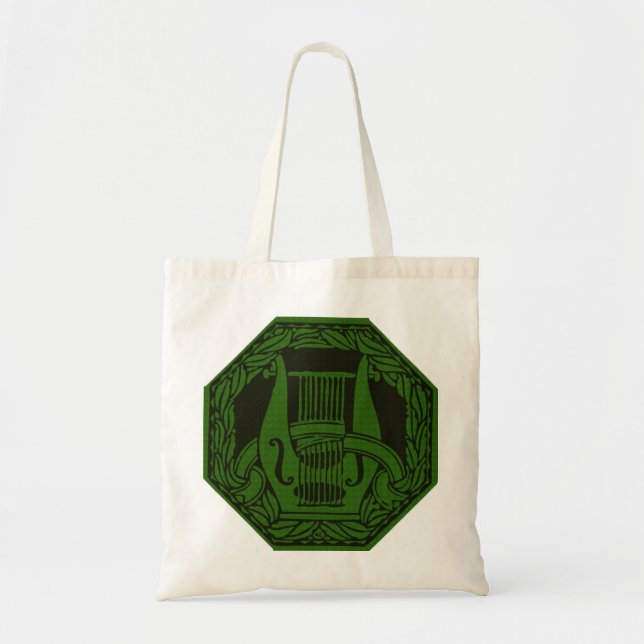Green Lyre Abzeichen Tragetasche (Vorne)