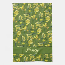 Green Magnolia Floral Personalisiert