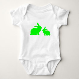 Green Mama und Baby Bunny Baby Bodysuit Strampler