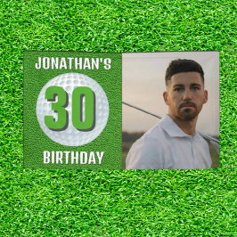 GREEN MAN Birthday Golf Party Fun Banner