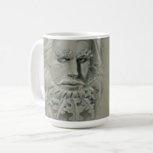 Green Man Double Portrait Kaffeetasse