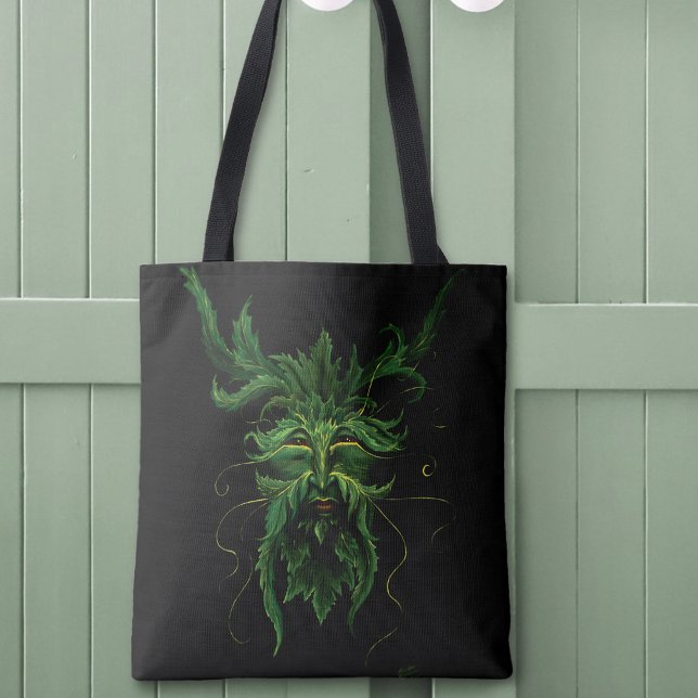 Green Man Fee Blätter Black Tasche (Von Creator hochgeladen)