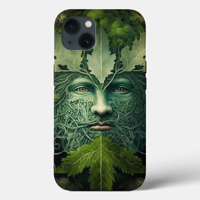 Green Man Mandala Fantasy Art Case-Mate iPhone Hülle (Rückseite)