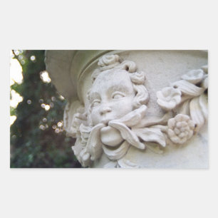 Green Man Rechteckiger Aufkleber