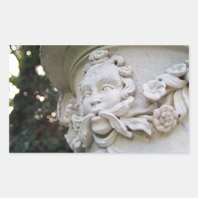 Green Man Rechteckiger Aufkleber (Vorderseite)