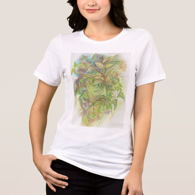Green Man Tri-Blend Shirt (Vorderseite)