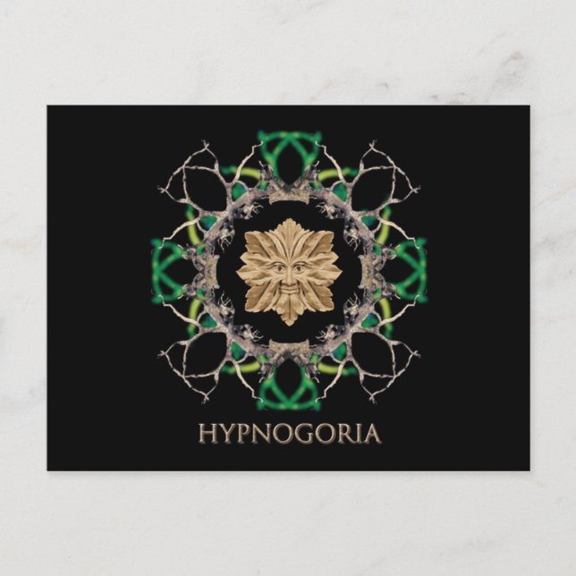 Green Man Vortex Postkarte (Vorderseite)