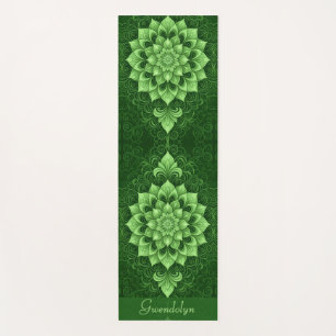 Green Mandala Blume Yoga Mat Yogamatte