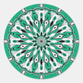 Green Mandala (Design 2) Stickers