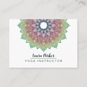Green Mandala Lotus Medizin Holistische Yoga Flora Visitenkarte