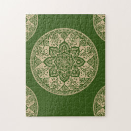 Green Mandala Puzzle für ein entspanntes Ambiente
