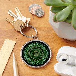 Green Mandala Schlüsselanhänger