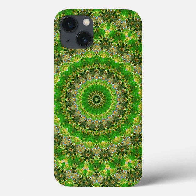 Green Mandala Wheel Case-Mate iPhone Hülle (Rückseite)