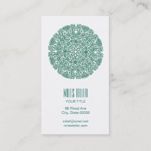 Green Mandala Yoga Fitness Business Cards