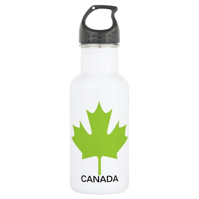 Green Maple Leaf Kanada - Edelstahlflasche (Vorderseite)