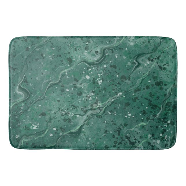 Green Marble Bath Mat Rug Badematte (Vorderseite)