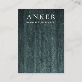 Green Marble Earring Juwelier Display Visitenkarte
