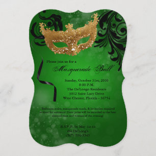 Green Masquerade Ball Maske Kostüm Halloween Teil Einladung